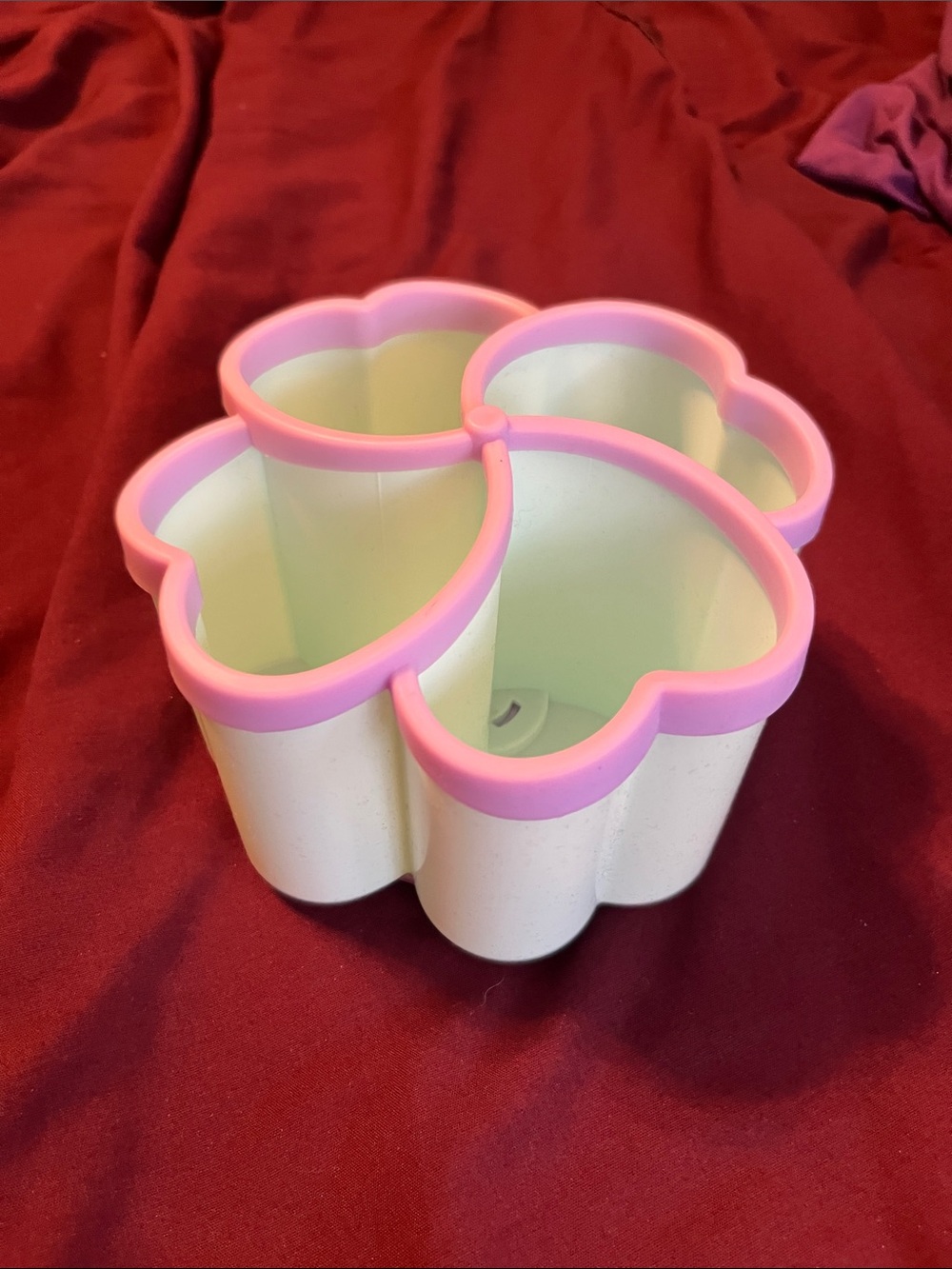 Pink-Trim Flower Desk Organizer | Home Office Stationery